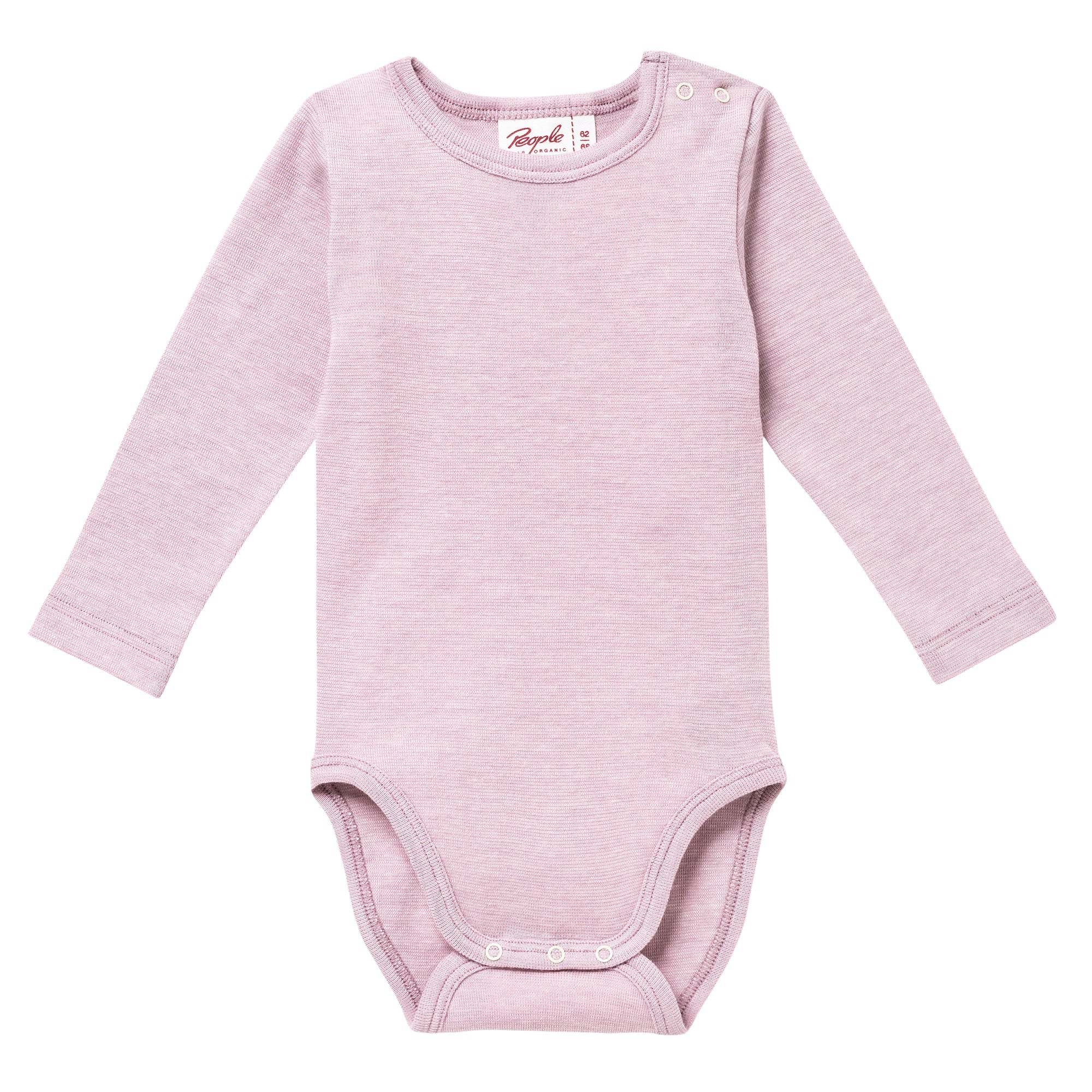 People Wear Organic Langarmbody Wolle-Seide GOTS