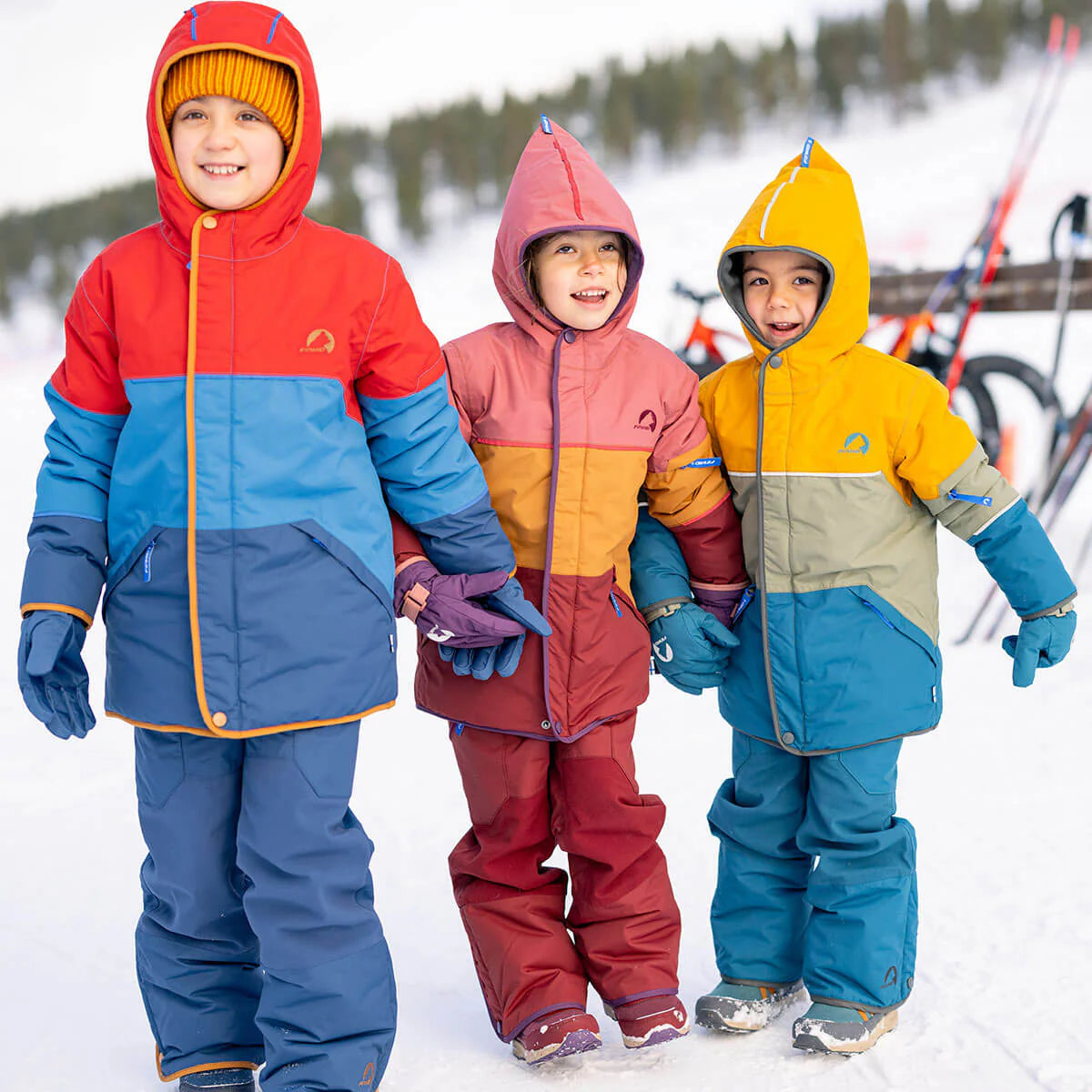 Finkid Winterjacke TAIKA SNOW sunflower/dark sage