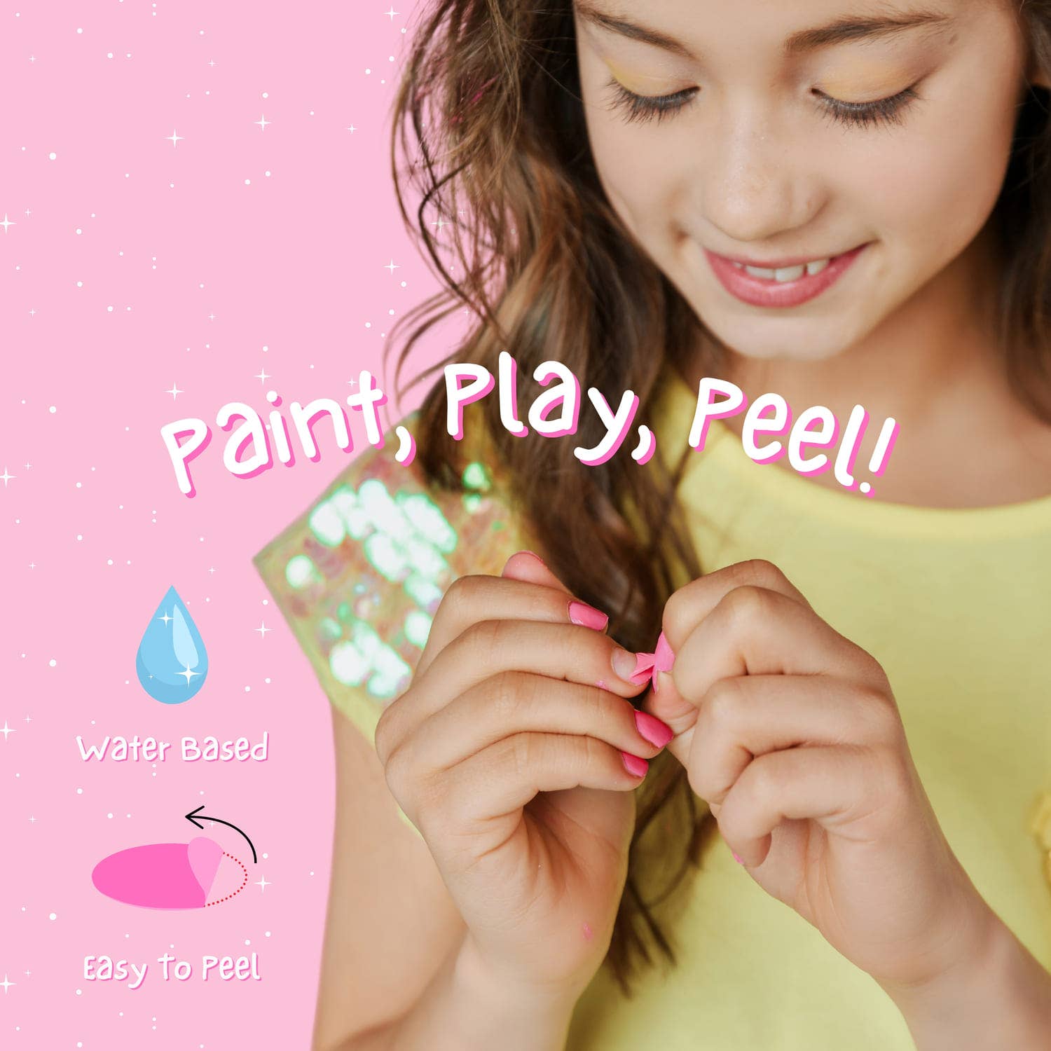 Miss Nella wasserbasierter, geruchsfreier Peel-off Nagellack für Kinder in Blueberry Smoothie