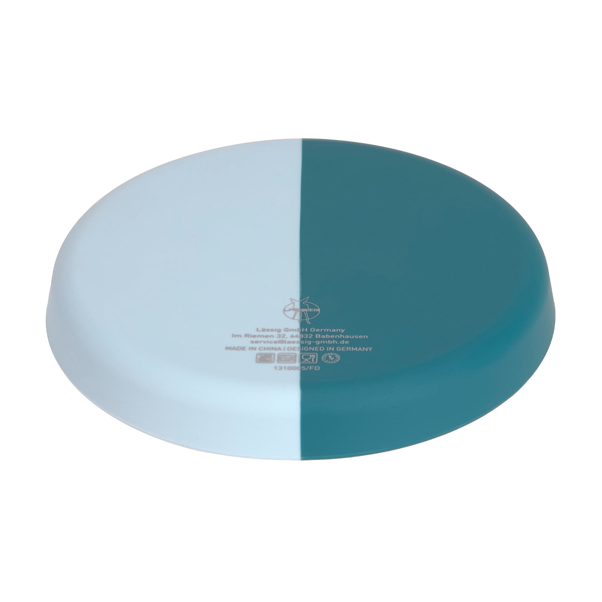 Lässig Silikonteller blau