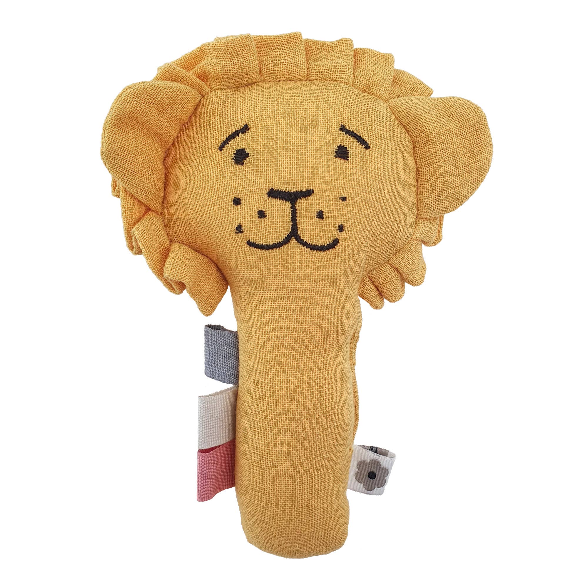Organic Soft Rattle Lion Ocker