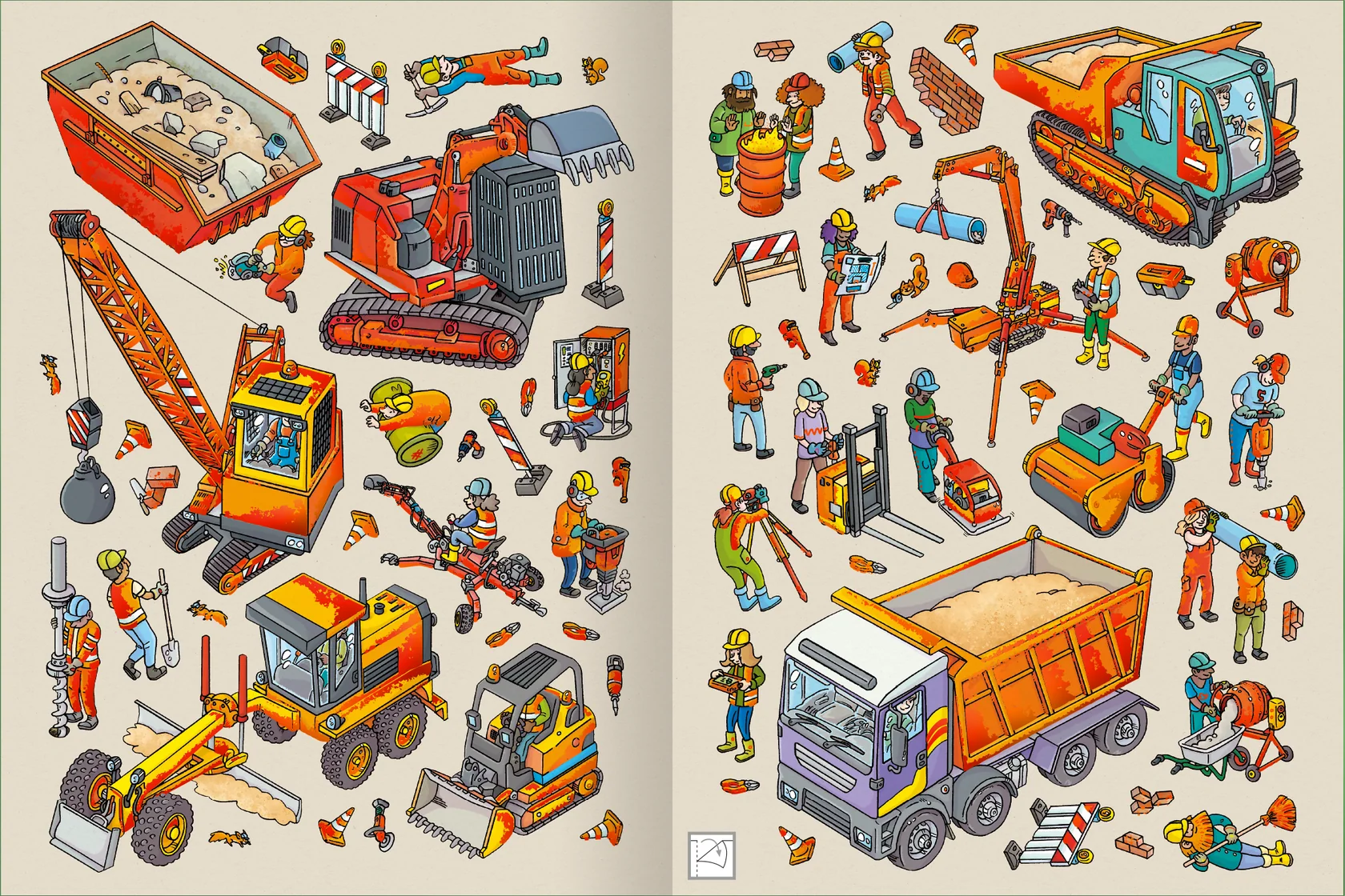ars Edition Das Metallic Stickerbuch Baustelle