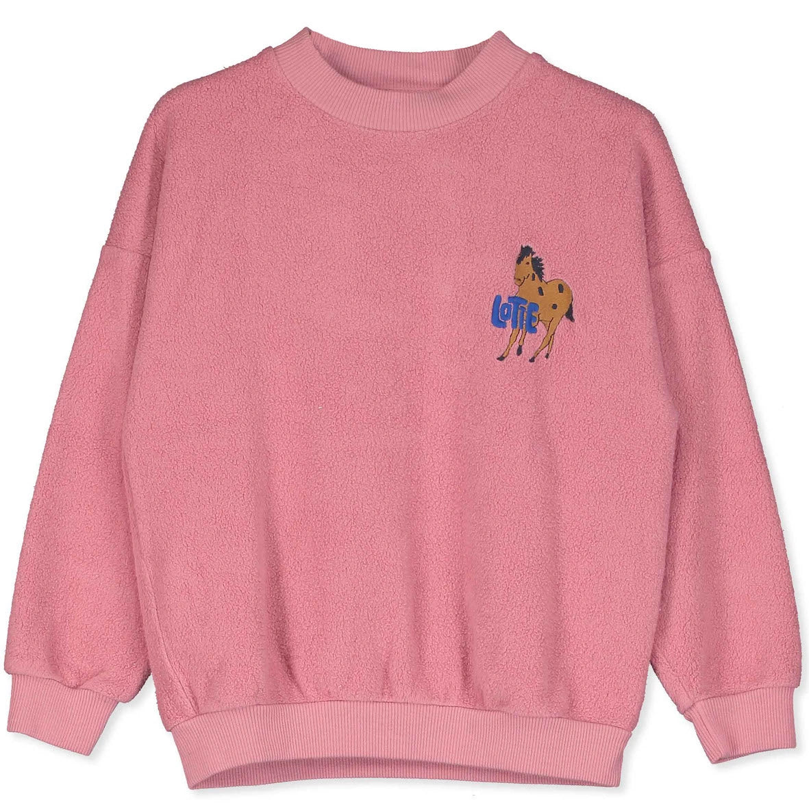 lötiekids Teddy Sweatshirt Wild Horse Rose