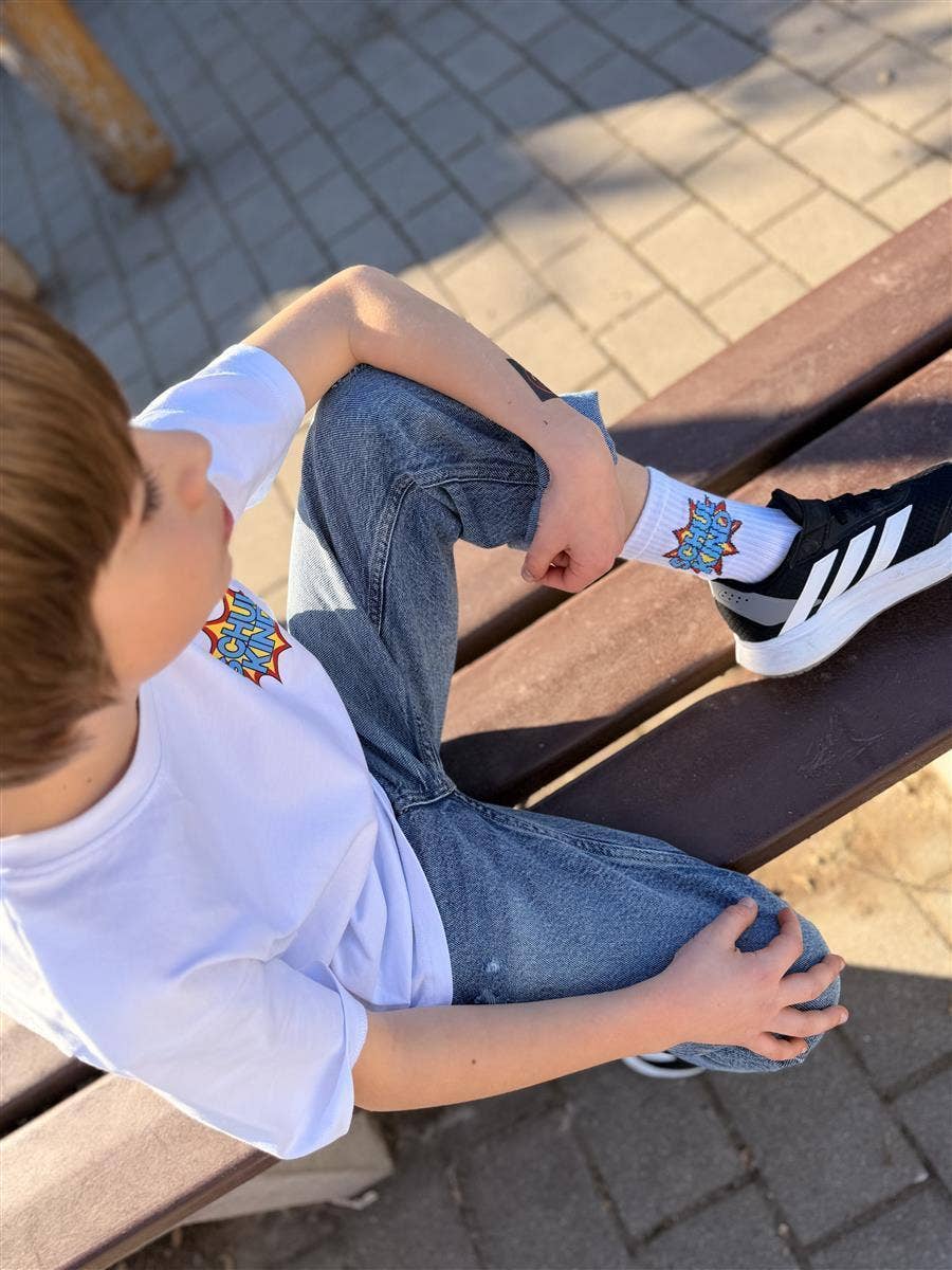 my day my dream Schulkind-Socken Superheld