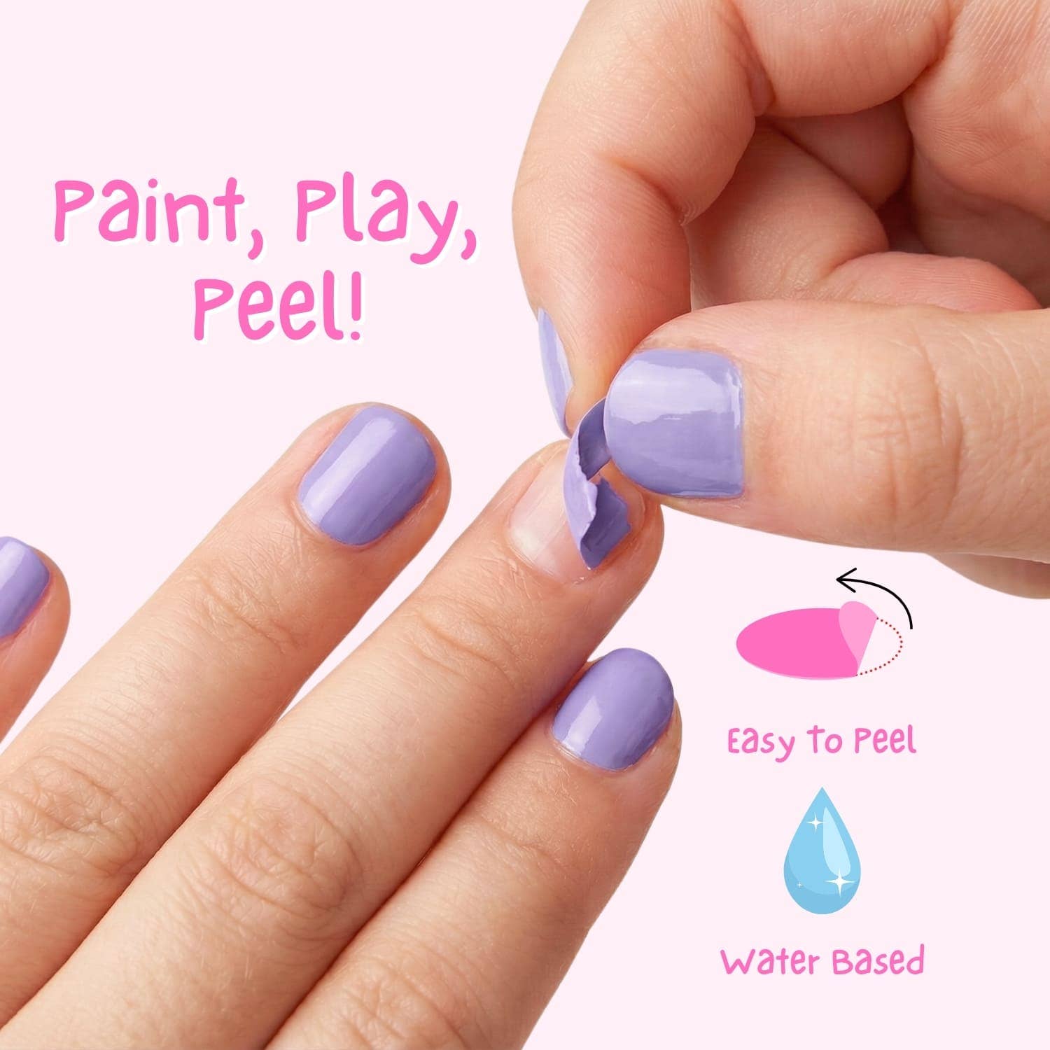 Miss Nella Nagellack zum Abziehen Sweet Lavender, geruchsfrei
