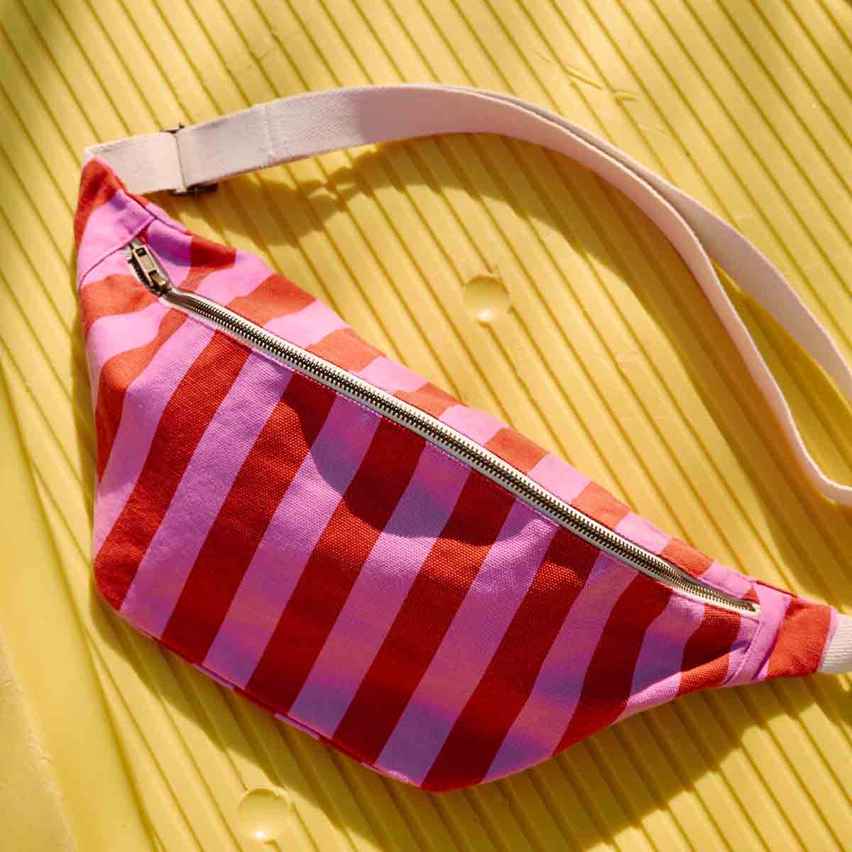 ORCHIDEE / TOMATE GESTREIFTE BAUCHTASCHE