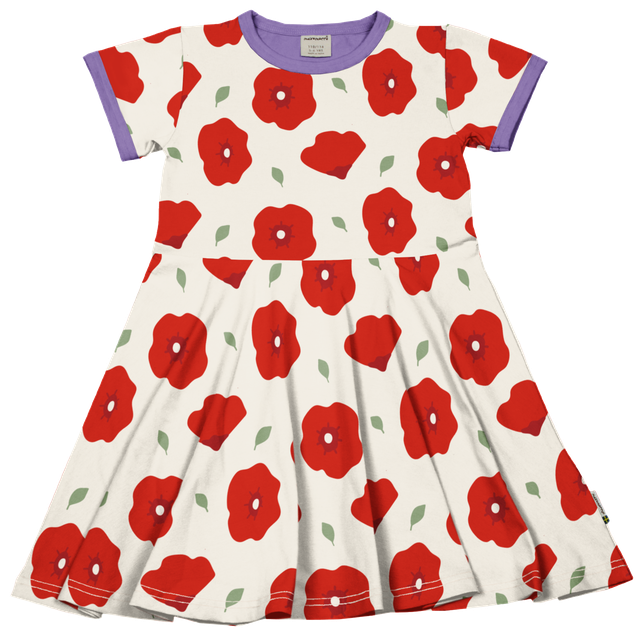maxomorra Kurzarmkleid Poppies