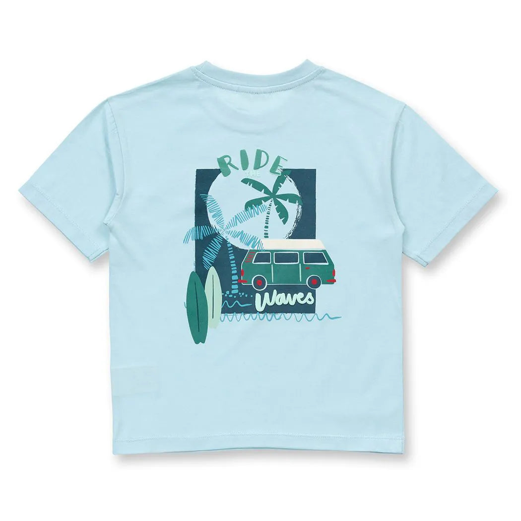 Sense Organics T-Shirt OSWIN Camper Light Blue