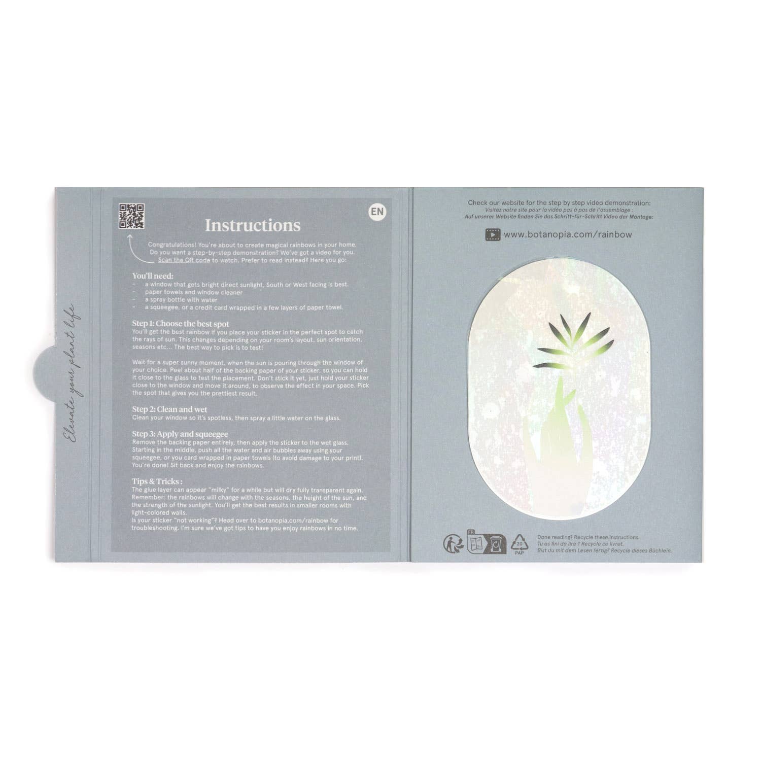 botanopia Regenbogen Aufkleber - florieren