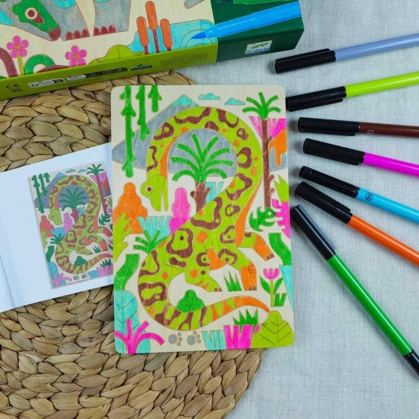 Djeco Ausmalen auf Holz Dino