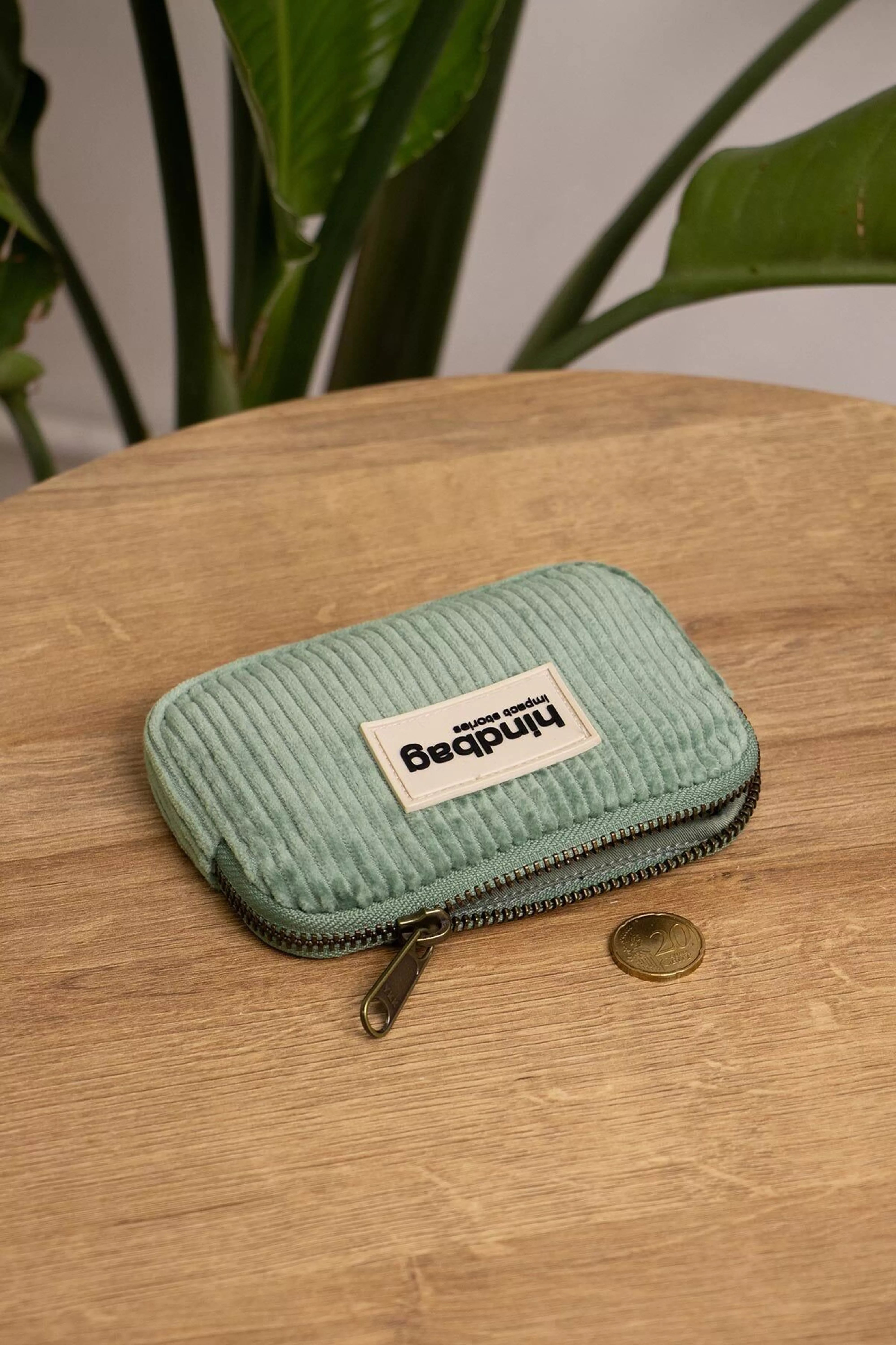 hindbag Geldbeutel Lili Velours Wassergrün