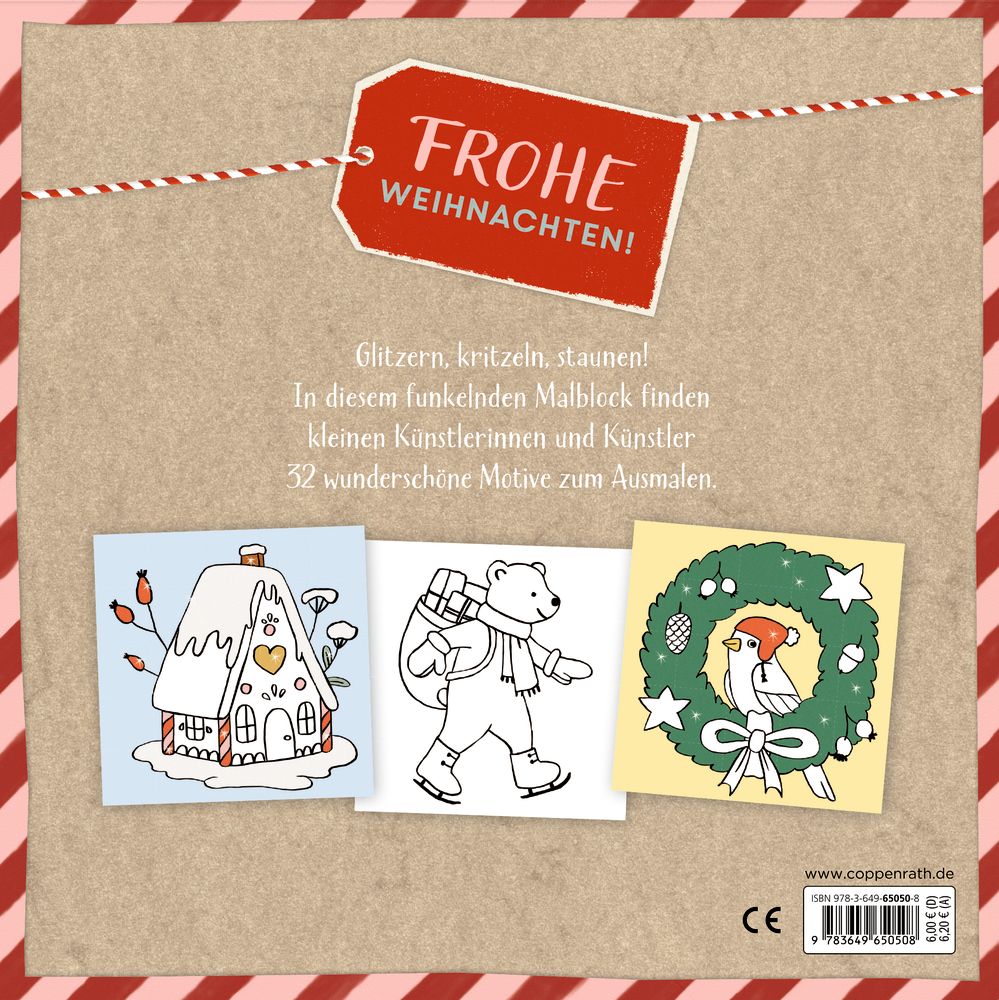 Die Spiegelburg Glitzer-Malblock: Frohe Weihnachten!