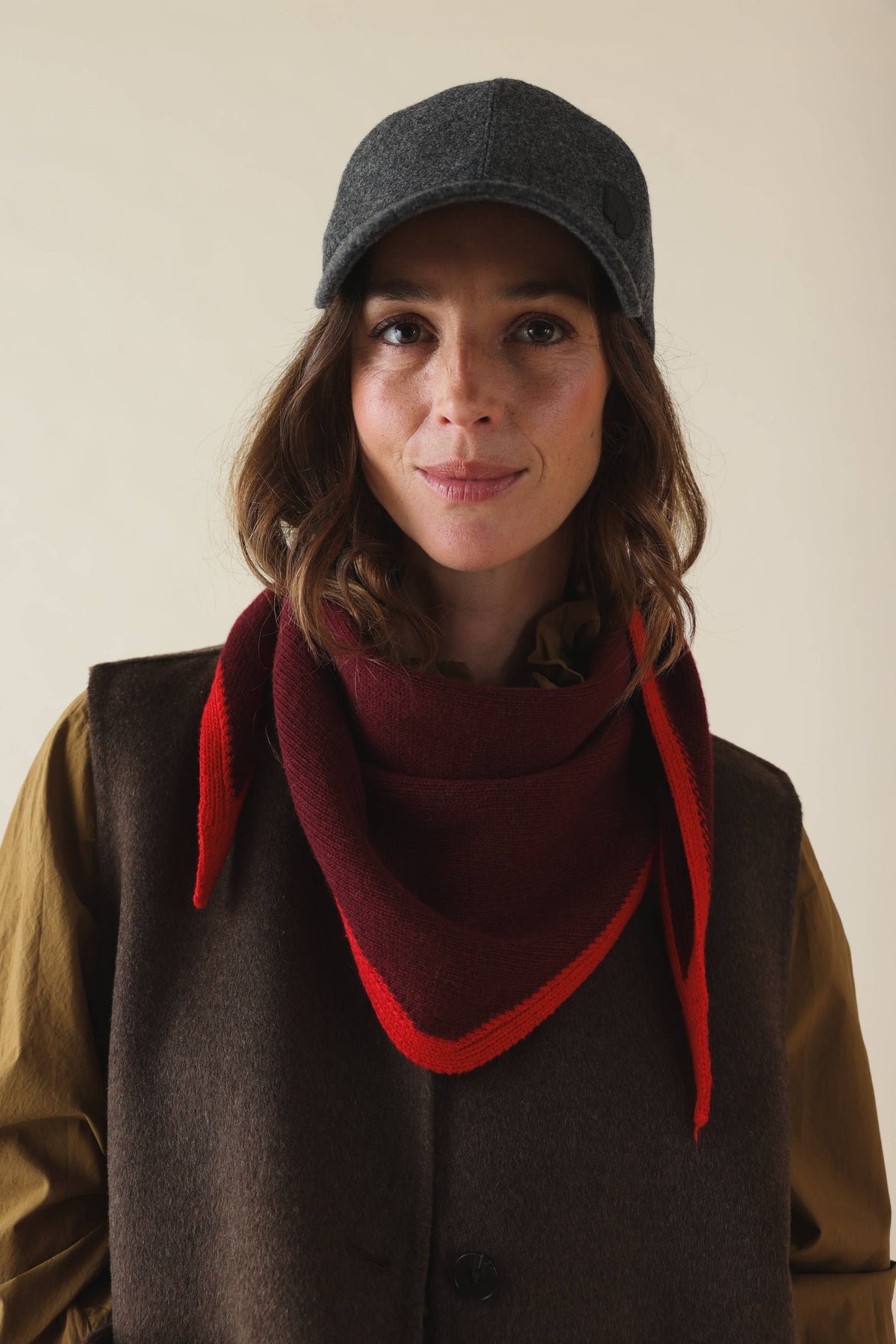 So Family Schal Colette zweifarbig Bordeaux/Rot