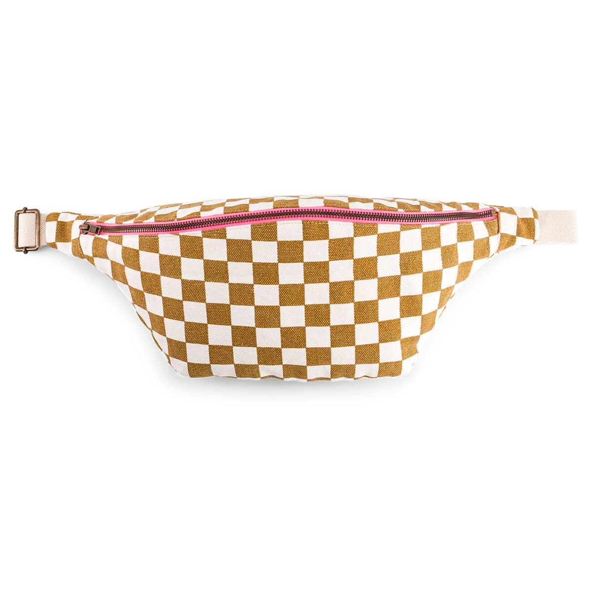 Damengürteltasche kariert in Karamell: Schachbrett