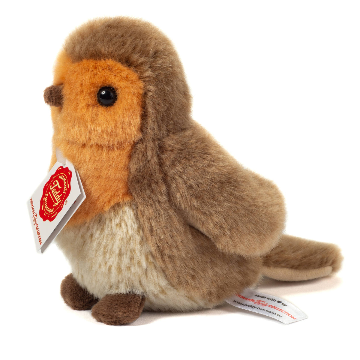 Teddy Hermann Rotkehlchen 15 cm - Plüschtier - Stofftier