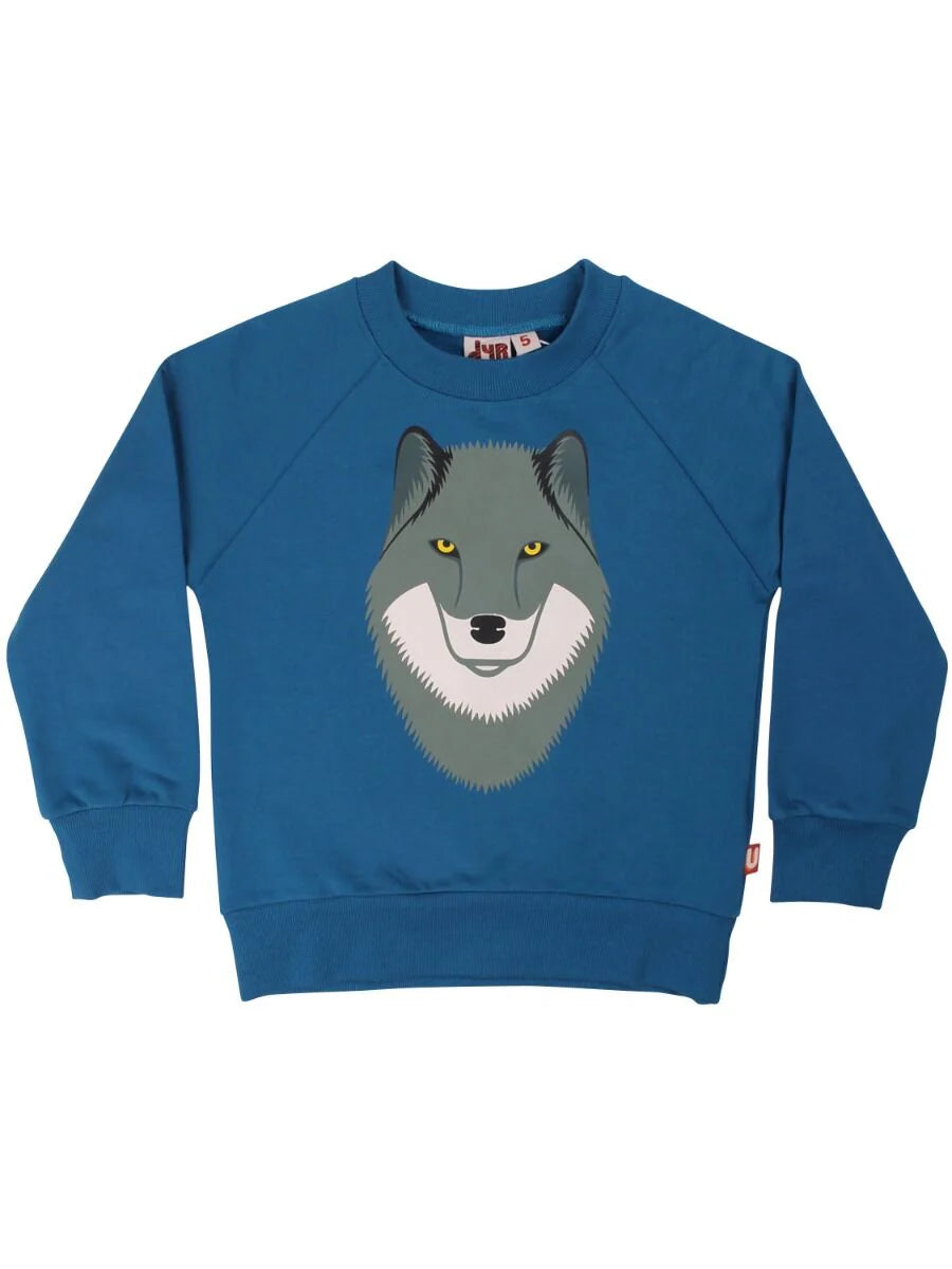 dyr Dyrbellow Sweatshirt mit Wolf Dusty Blue