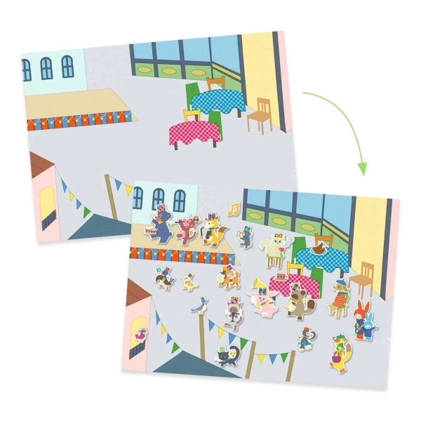 Djeco wiederverwendbare Sticker Fanfare
