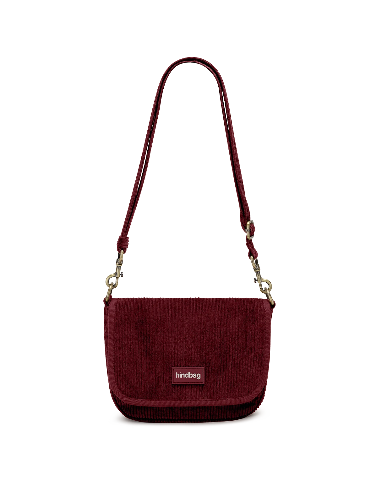 Hindbag Margault-Tasche Velours Bordeaux