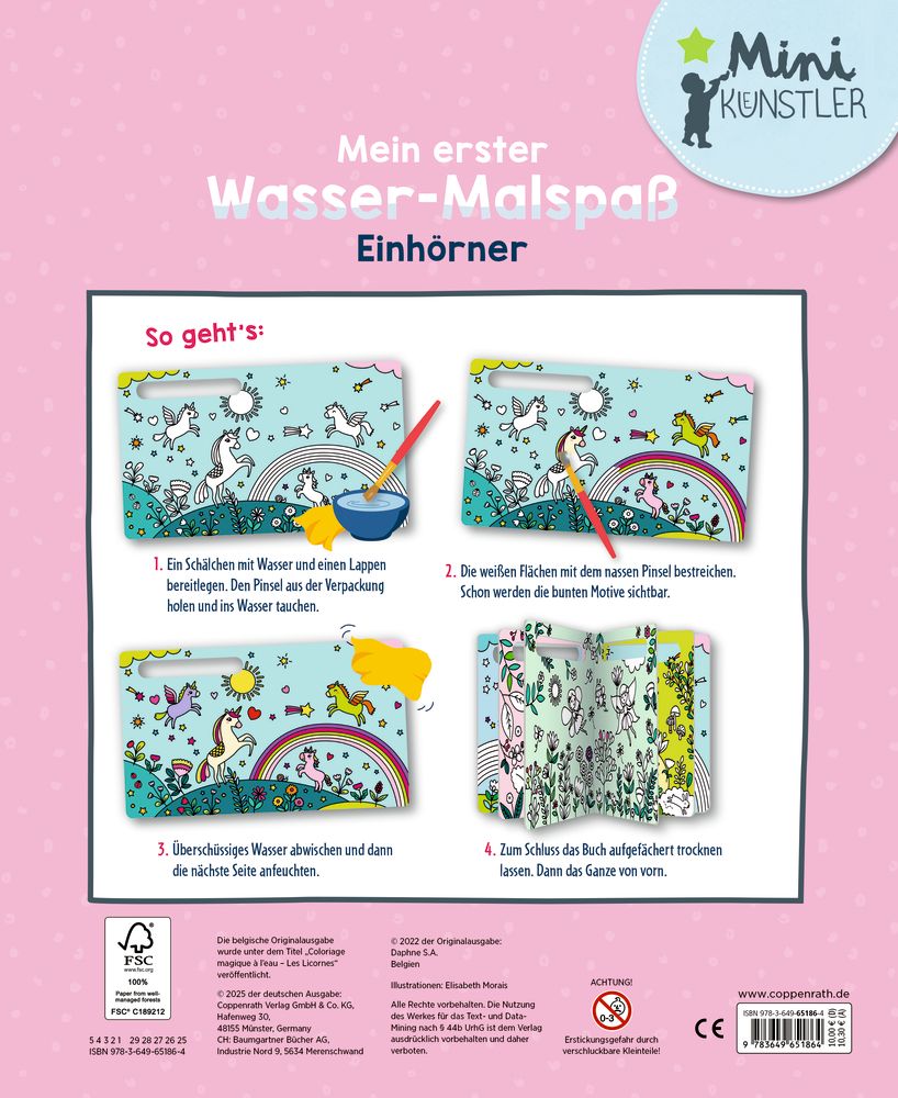 Coppenrath Mein erster Wasser-Malspaß Einhörner