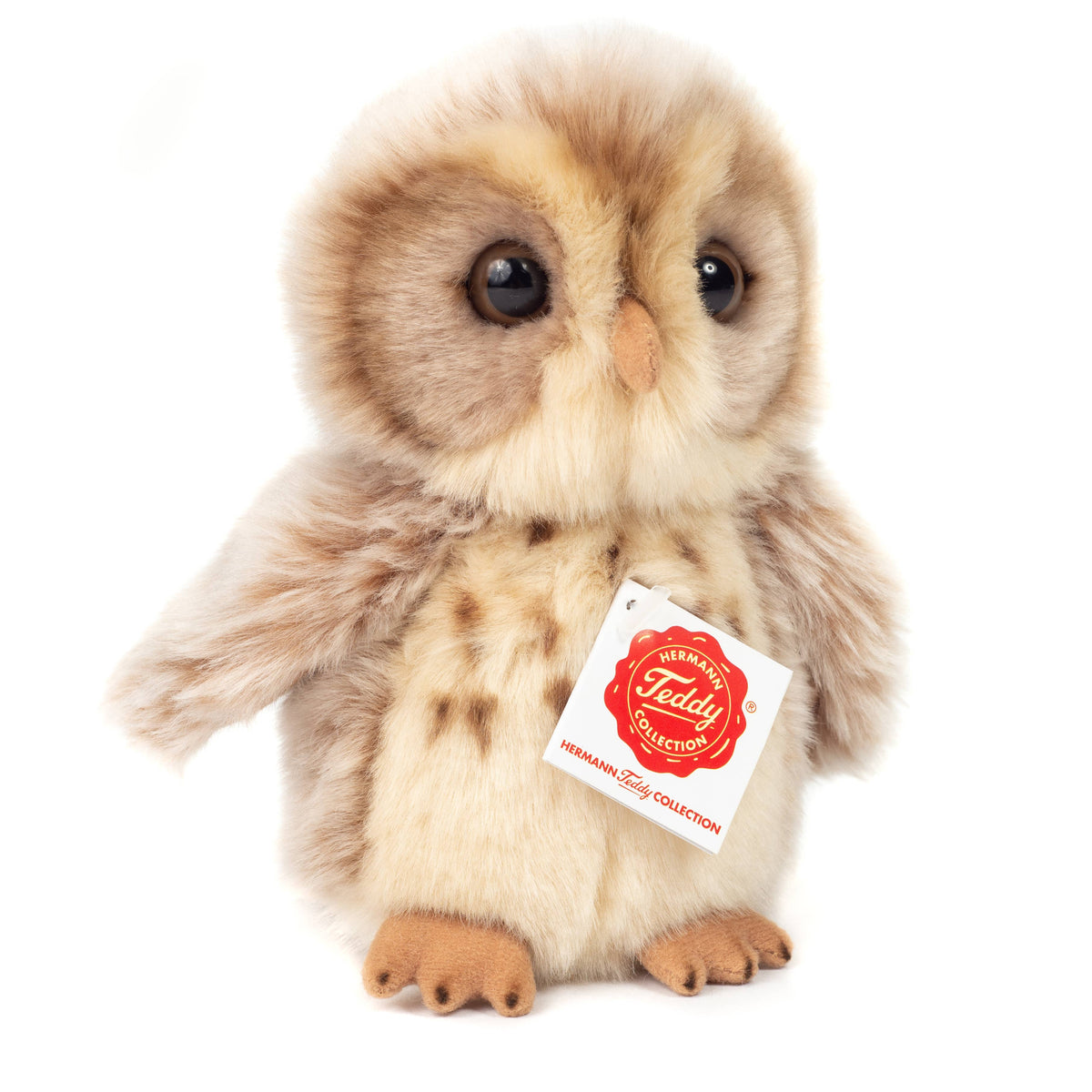 Teddy Hermann Eule hellbraun 16 cm - Plüschtier - Stofftier