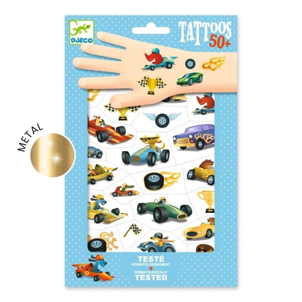 Djeco Tattoos Rennwagen