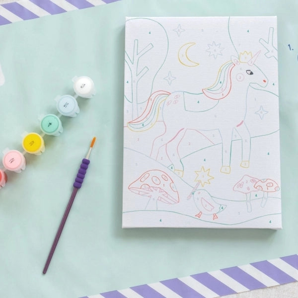 La petite épicerie Malen nach Zahlen Einhorn