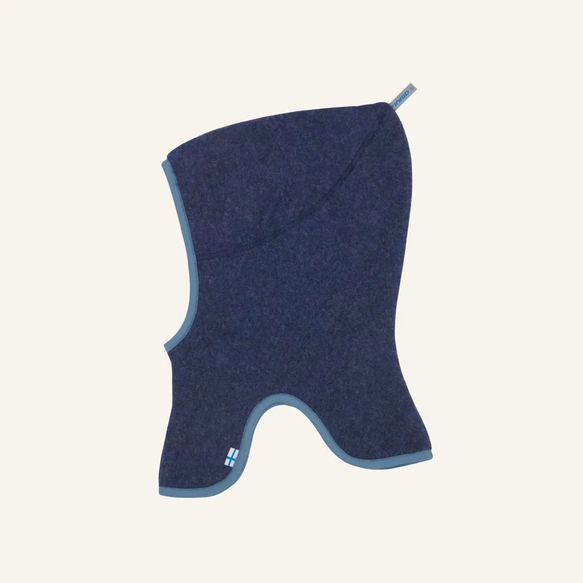 Finkid Schlupfmütze aus Wollfleece Luola Wool navy/dove