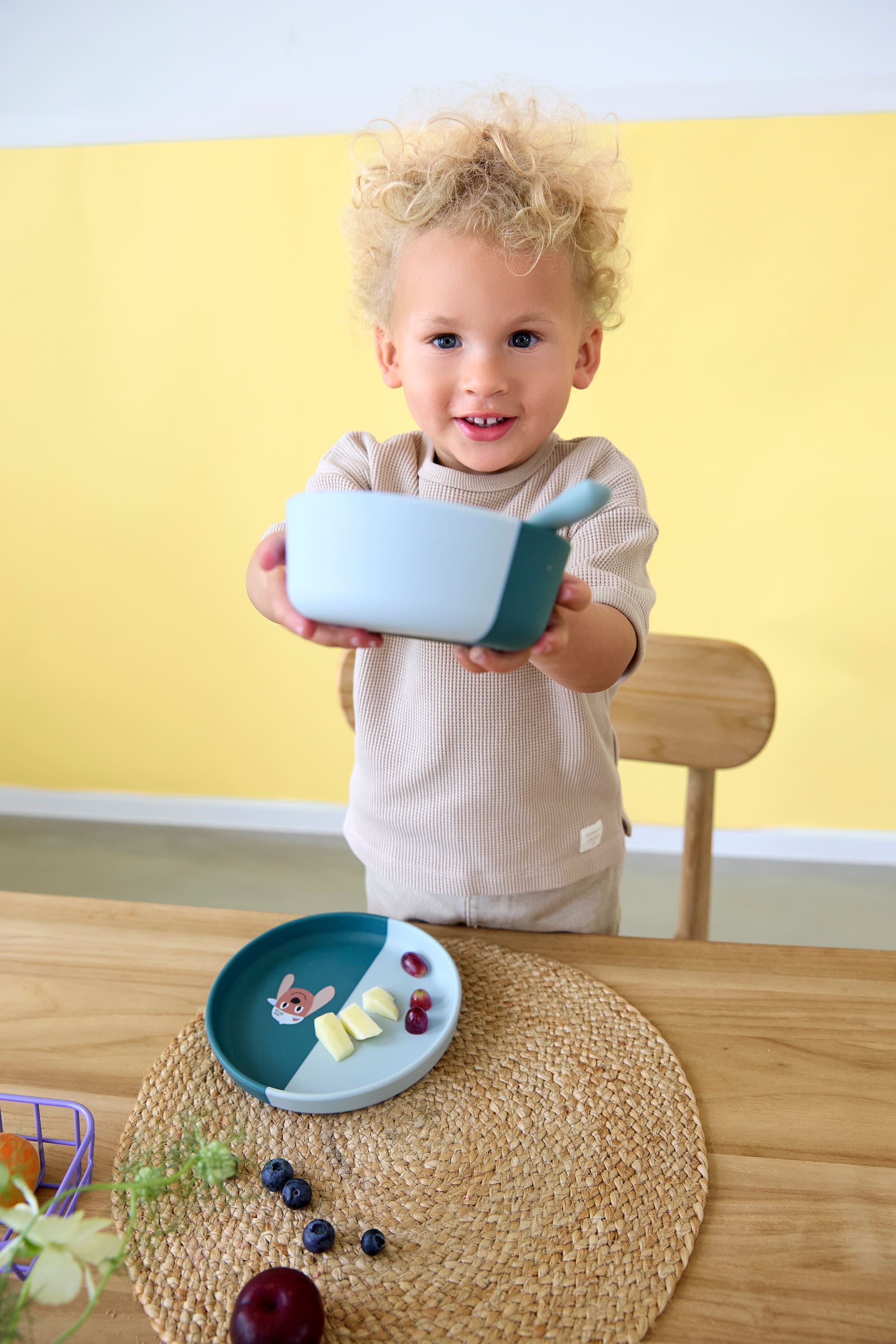 Lässig Silikon-Schale blau