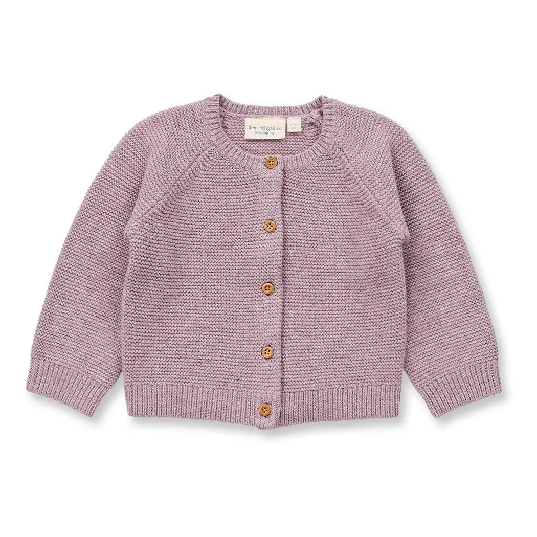 Sense Organics Strickjacke Merinowolle MARLOO Mauve Melange