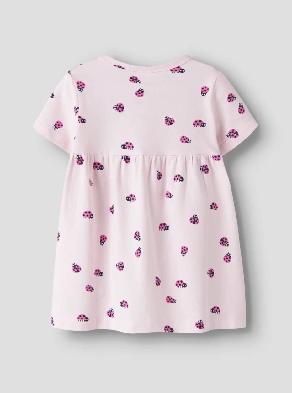 name it Kurzarmkleid Rosa mit Marienkäfern ( nbfvandora)