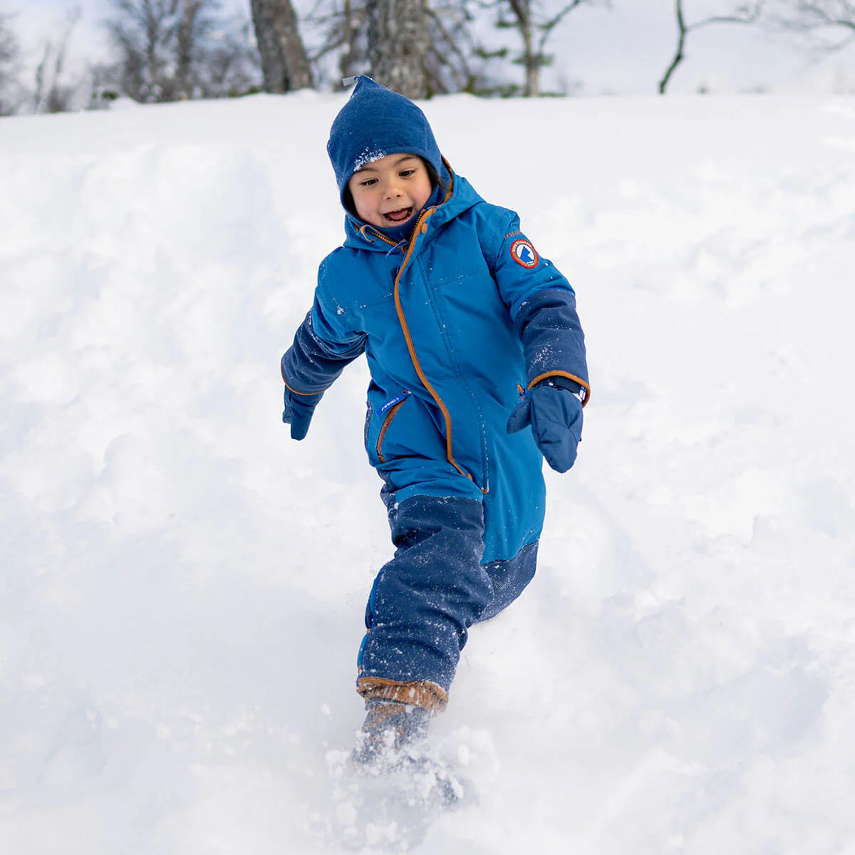 Finkid Schlupfmütze Wolljersey Luola Soft navy