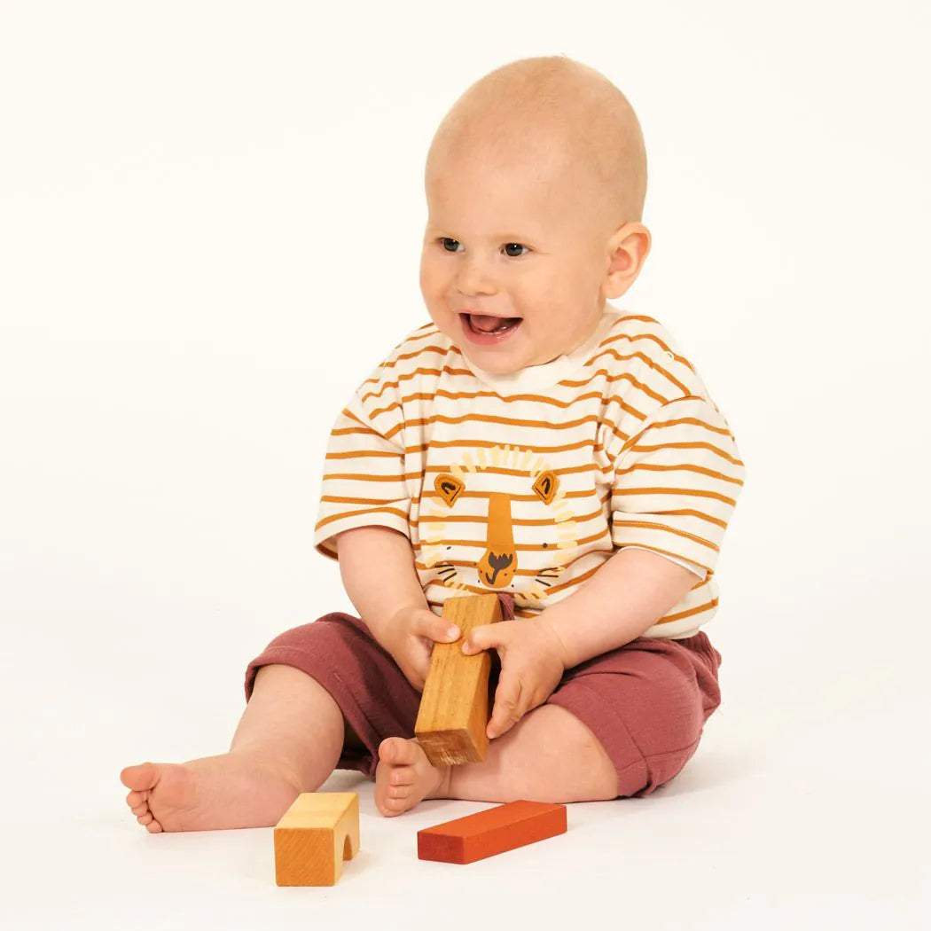 Sense Organics Baby T-Shirt ANTON Löwe Streifen