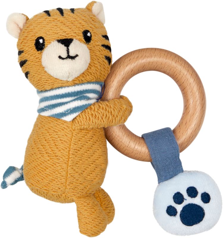 Die Spiegelburg Holz-Ringrassel Tiger