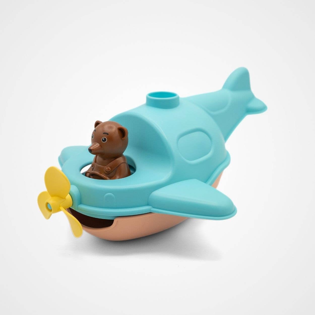 Le Jouet Simple Wasserflugzeug-Boot Kleiner brauner Bär - Minze
