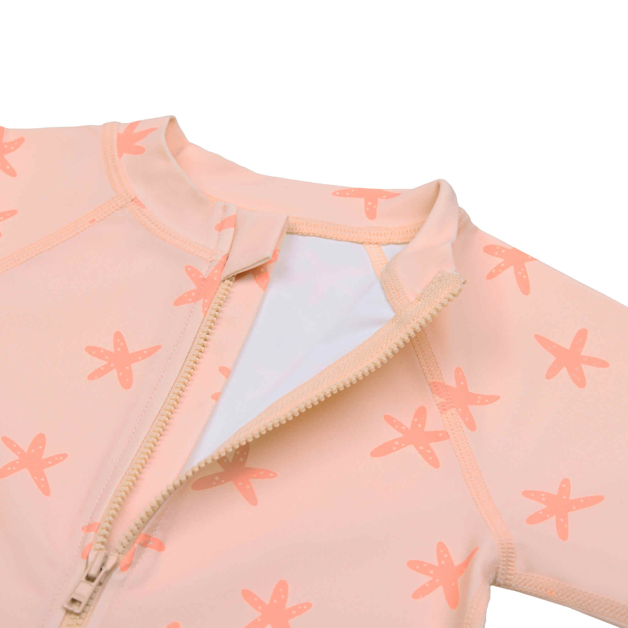 Lässig rosa Schwimmanzug mit Seesternen