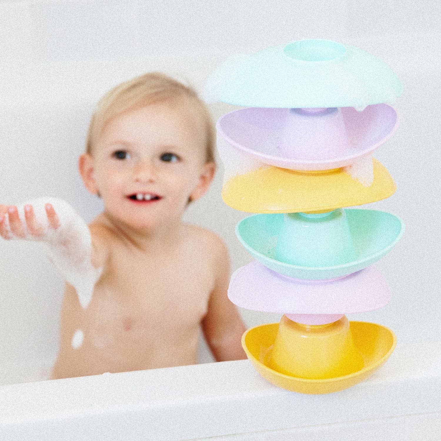 Le Jouet Simple 6 ineinander stapelbare Pastell-Boote
