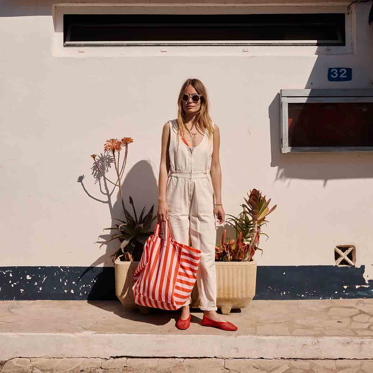 ELISA TASCHE STREIFEN TOMATE / CANDY PINK: TOMATE / BONBONROSA / STREIFEN