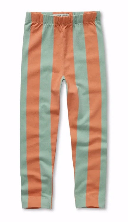 Sproet & Sprout Leggings apricot-grün gestreift