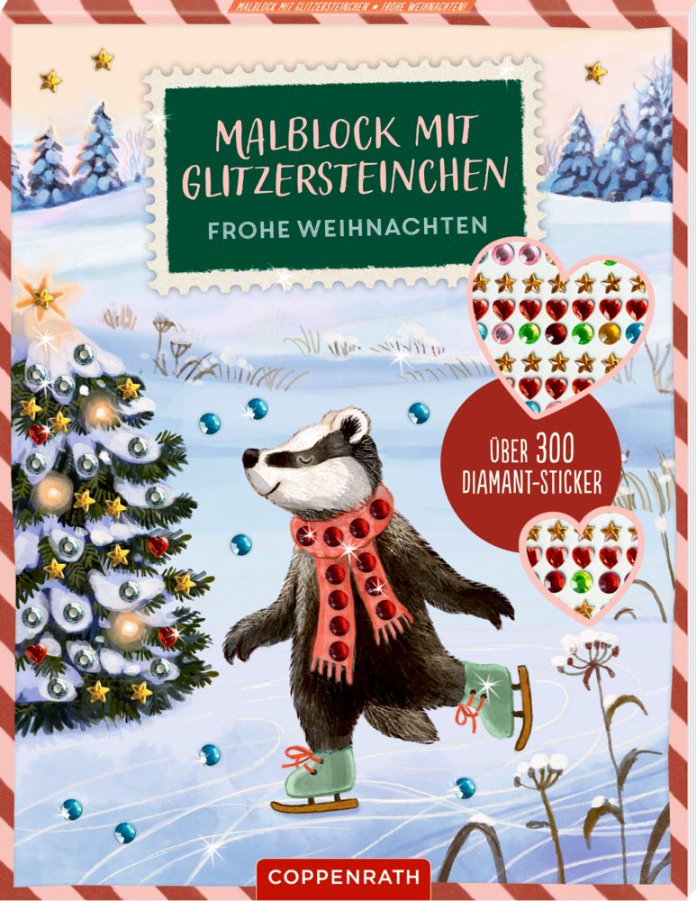 Die Spiegelburg Malblock mit Glitzersteinchen Frohe Weihnachten!