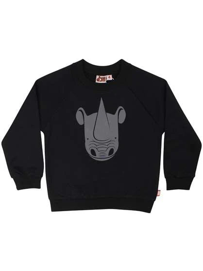 dyr Dyrbellow Sweatshirt mit Nashorn Dark Navy