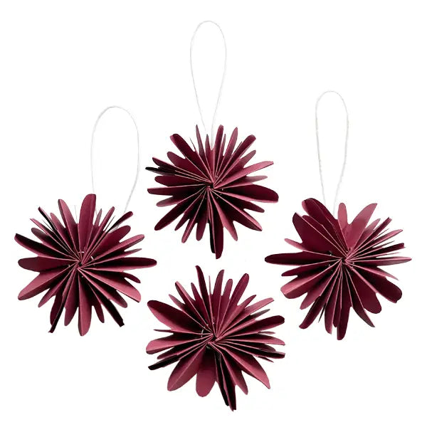 NOORDliving Baumanhänger aus Papier weinrot