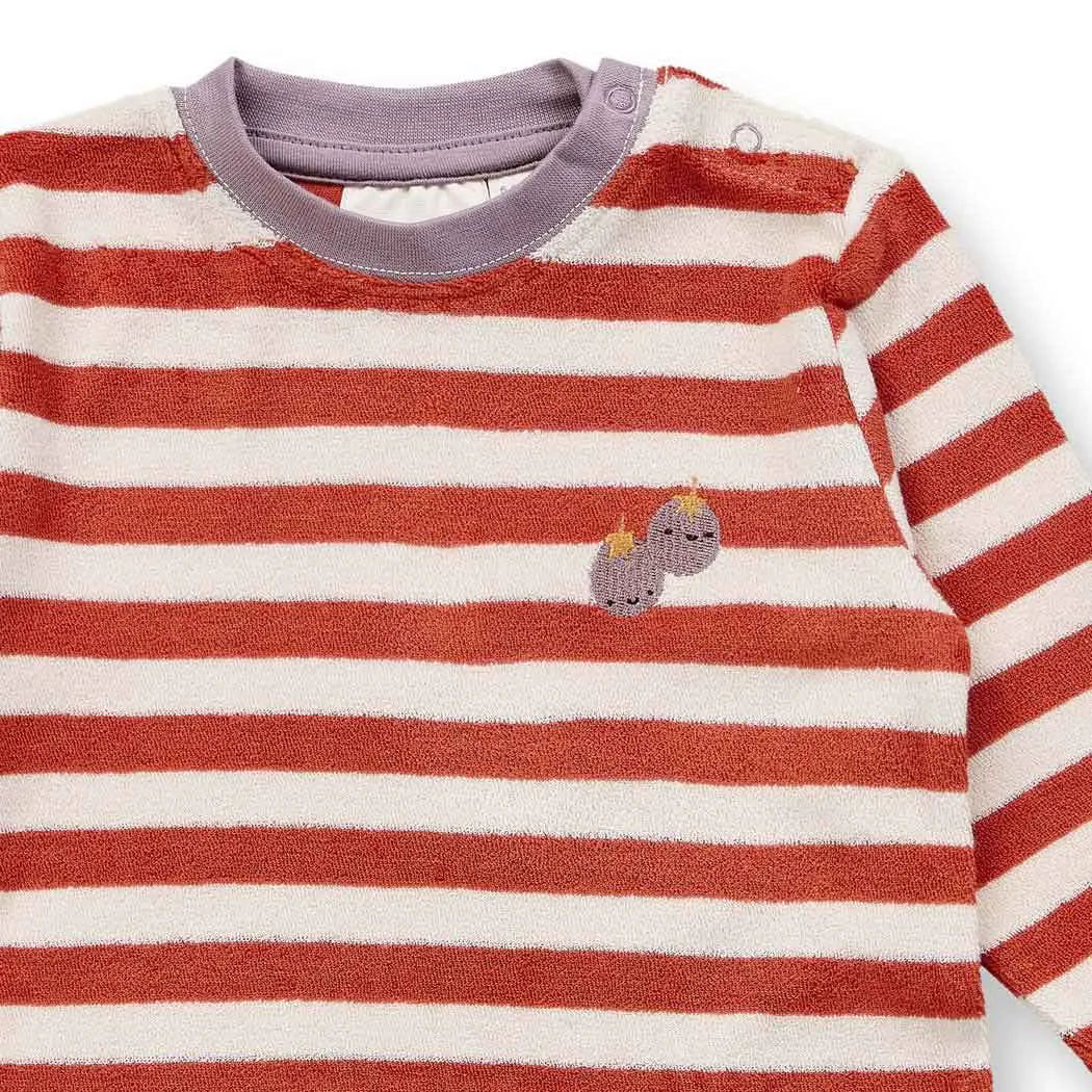 Sense Organics Romper VIKTOR rot-weiß geringelt