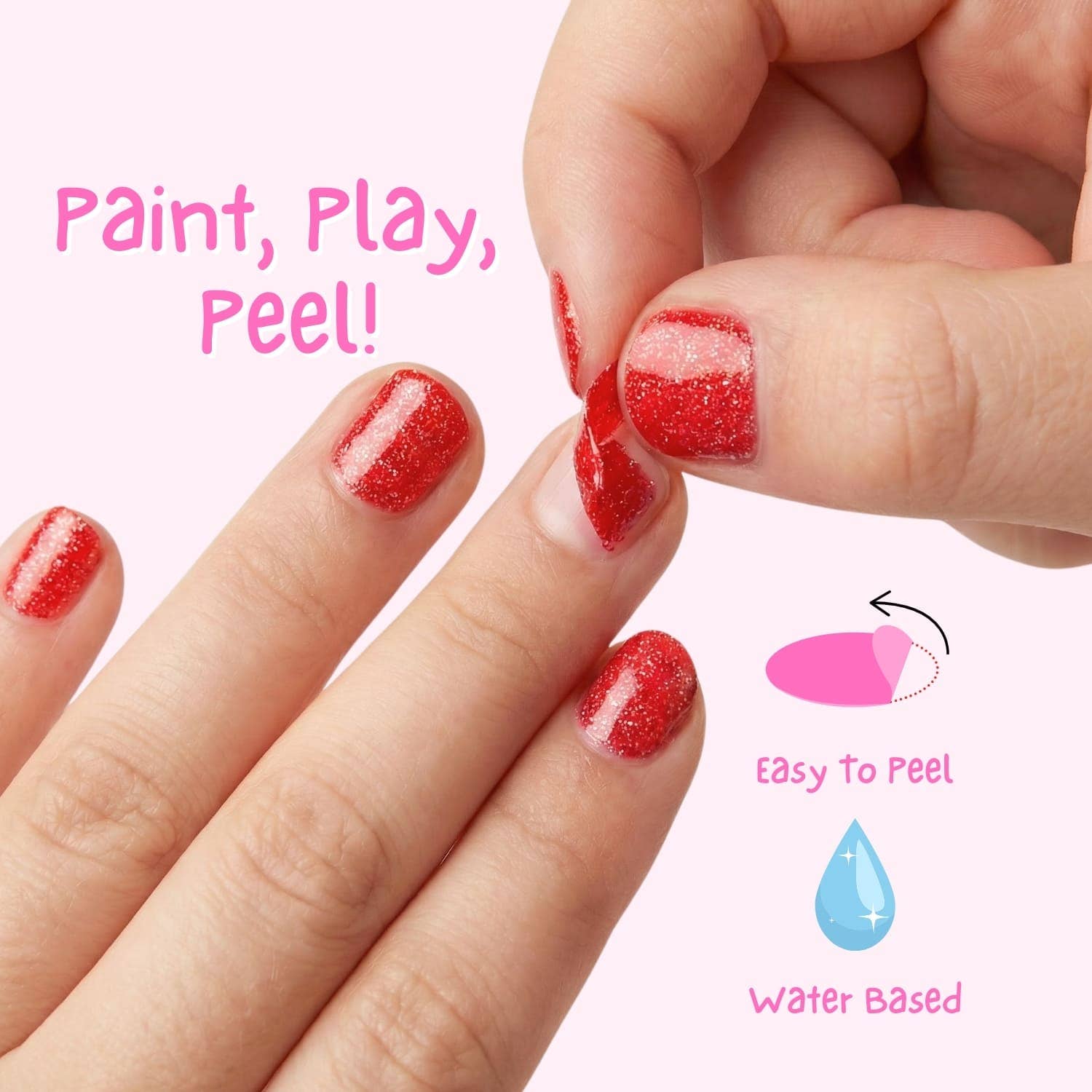 Miss Nella Croco Dazzle Kinder Nagellack zum Abziehen, geruchsfrei