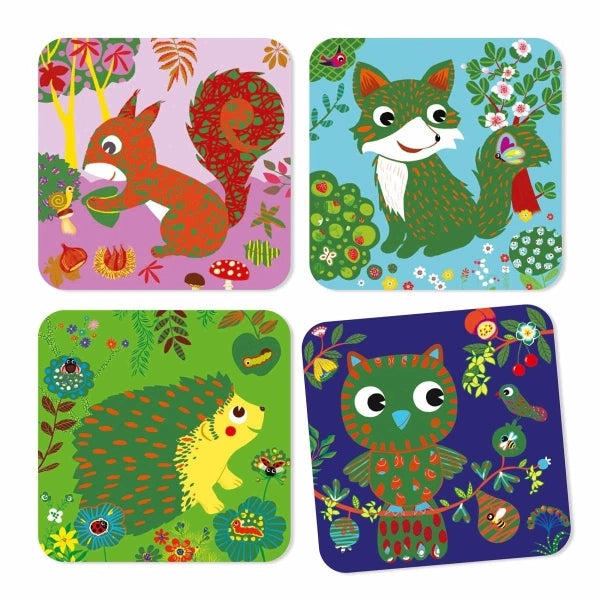 Djeco Kratzbilder kleine Tiere