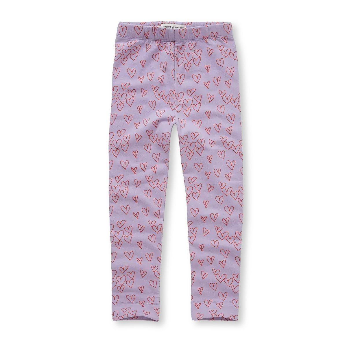 Sproet & Sprout Winter Legging Hearts Lavender