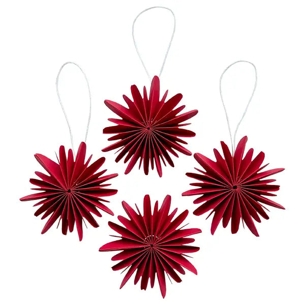 NOORDliving Baumanhänger aus Papier Rubinrot