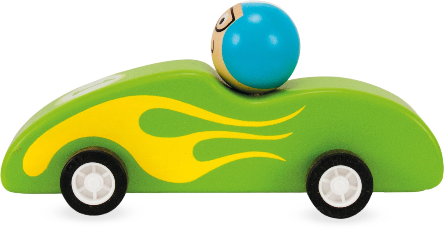 Ulysse Holzrennwagen mit Rückzugmotor