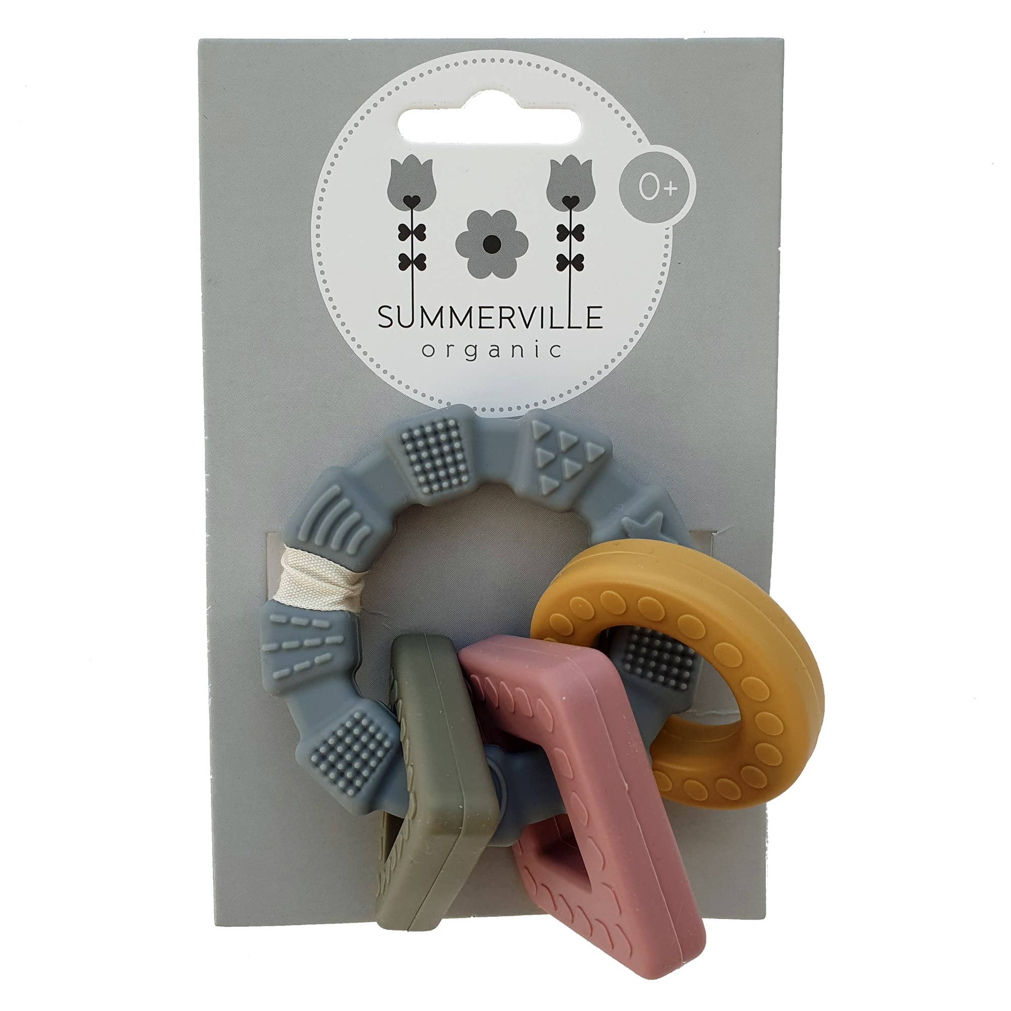 Beißring Geometry aus Silikon für Babys