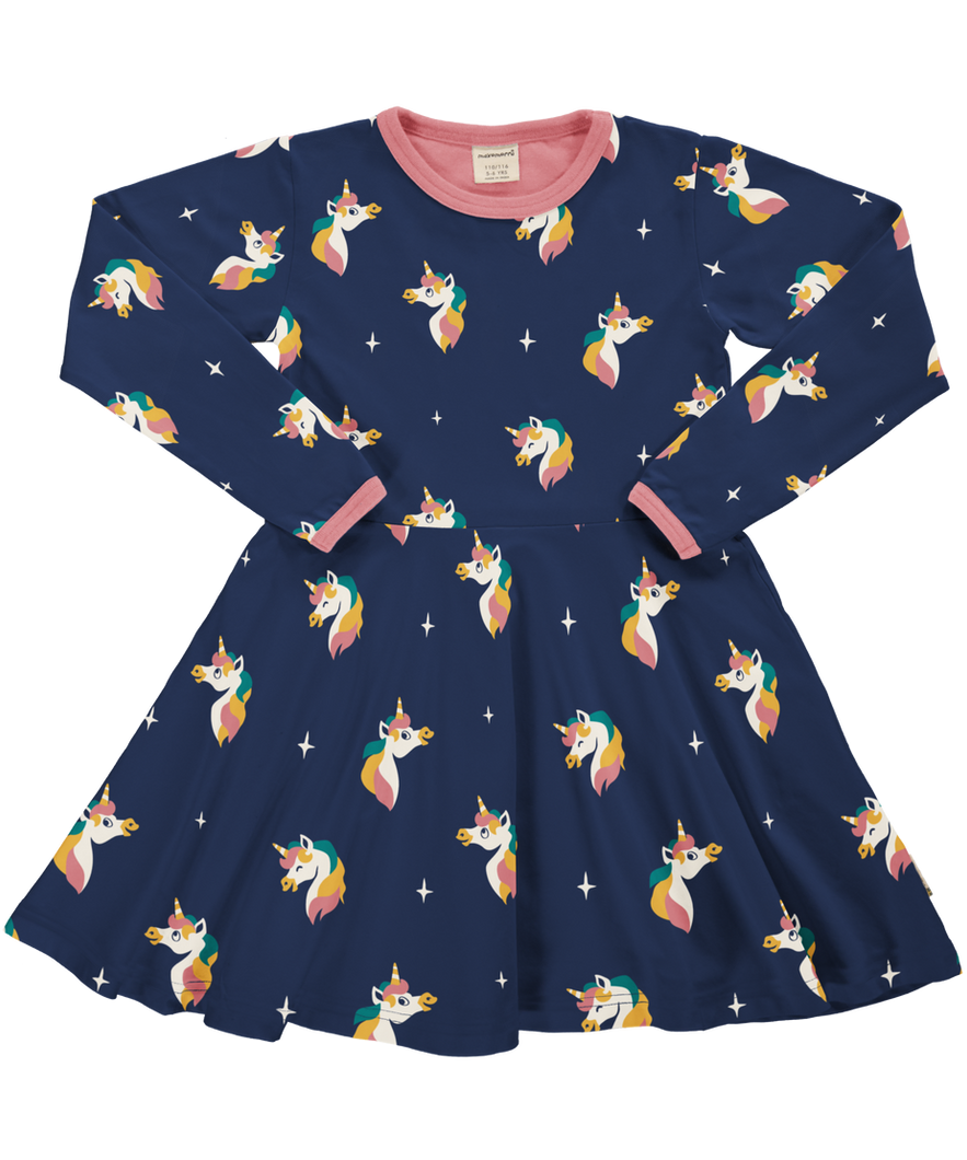 maxomorra Langarmkleid Einhörner