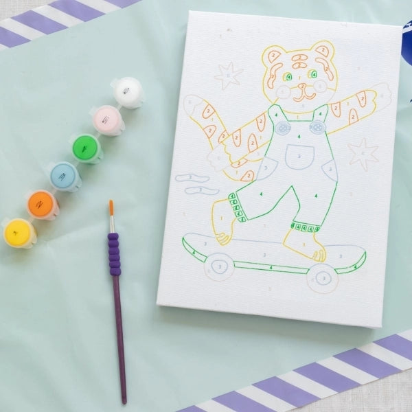 La petite épicerie Malen nach Zahlen Skater